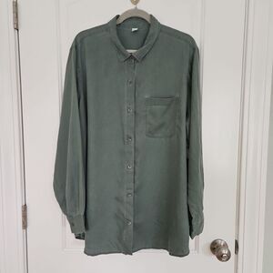 Old Navy Men's Casual Button Down Shirt - Olive Green